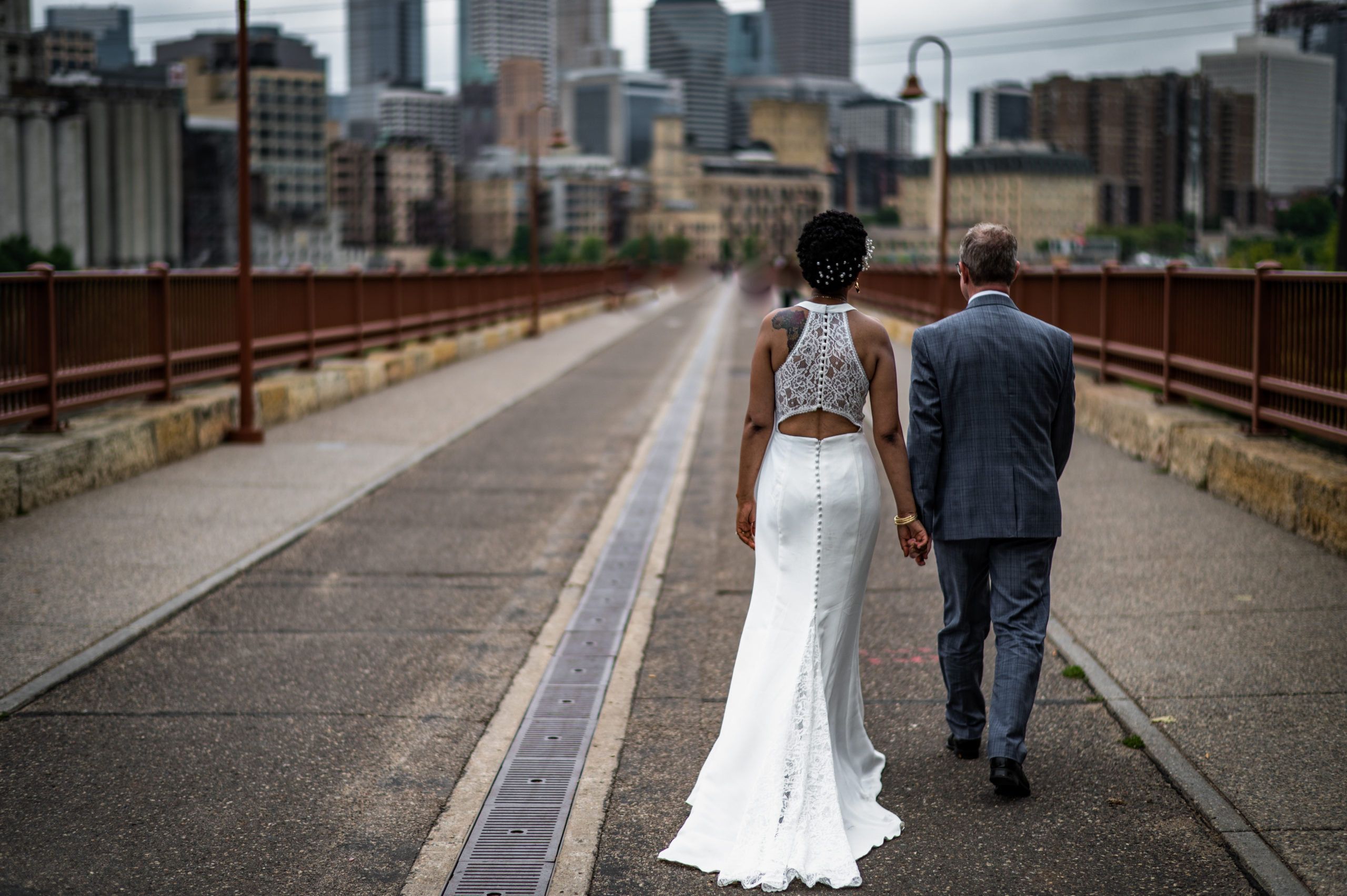 Sunset Stone Arch Bridge Wedding Summer