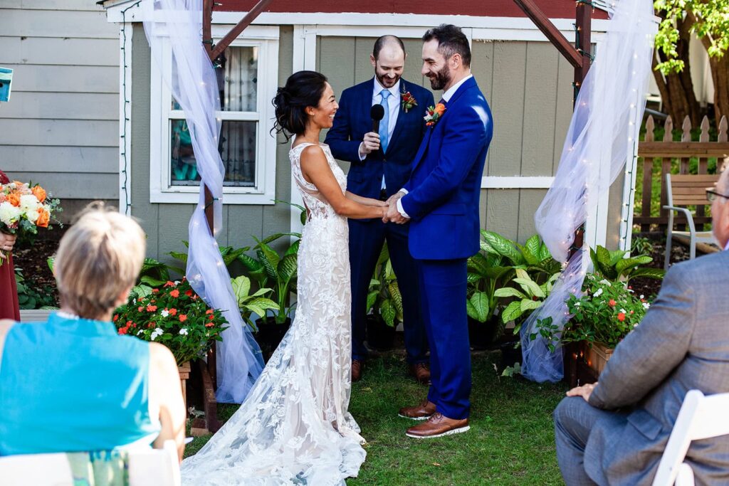 backyard wedding ceremony in minnesota
