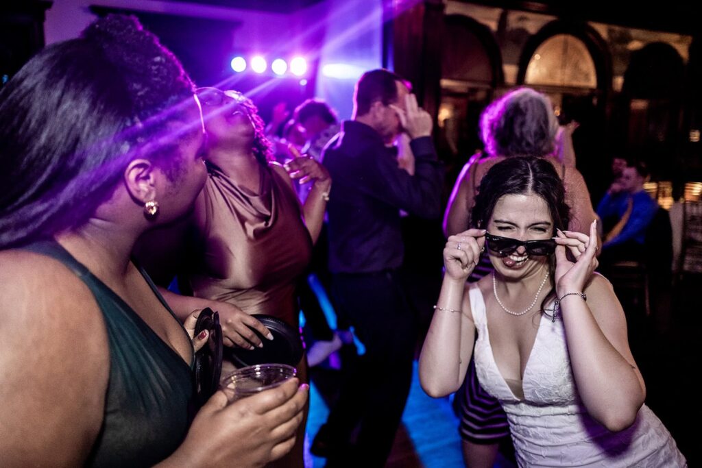 Nighttime celebration at a Minneapolis Wedding